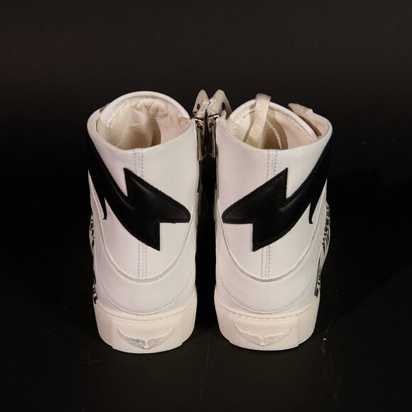 Zadig & Voltaire ZV1747 High Flash Good Vibes High Top Sneakers - Size 40 - Picture 3 of 5
